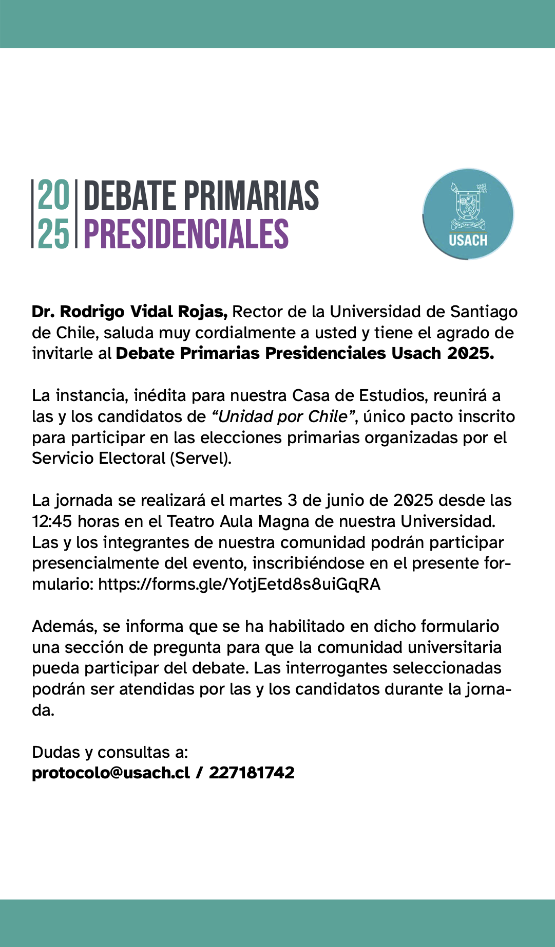 Afiche con los detalles de la actividad