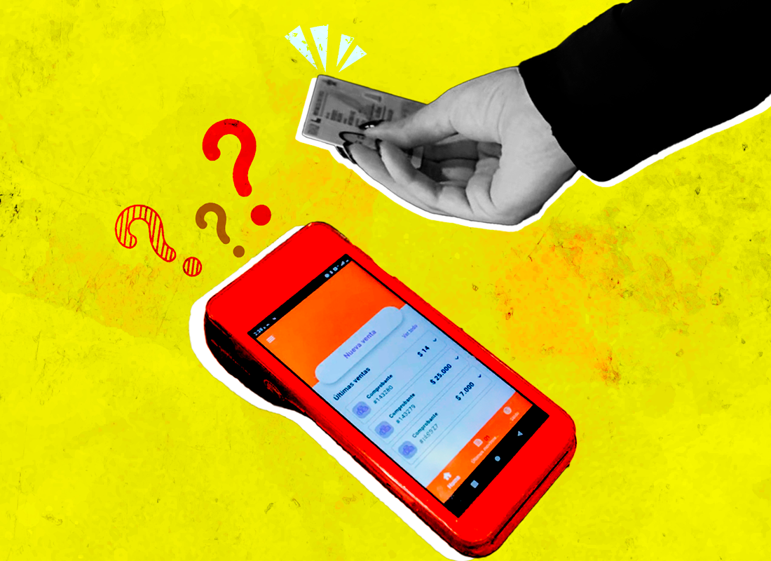 Carnet pagando en máquina