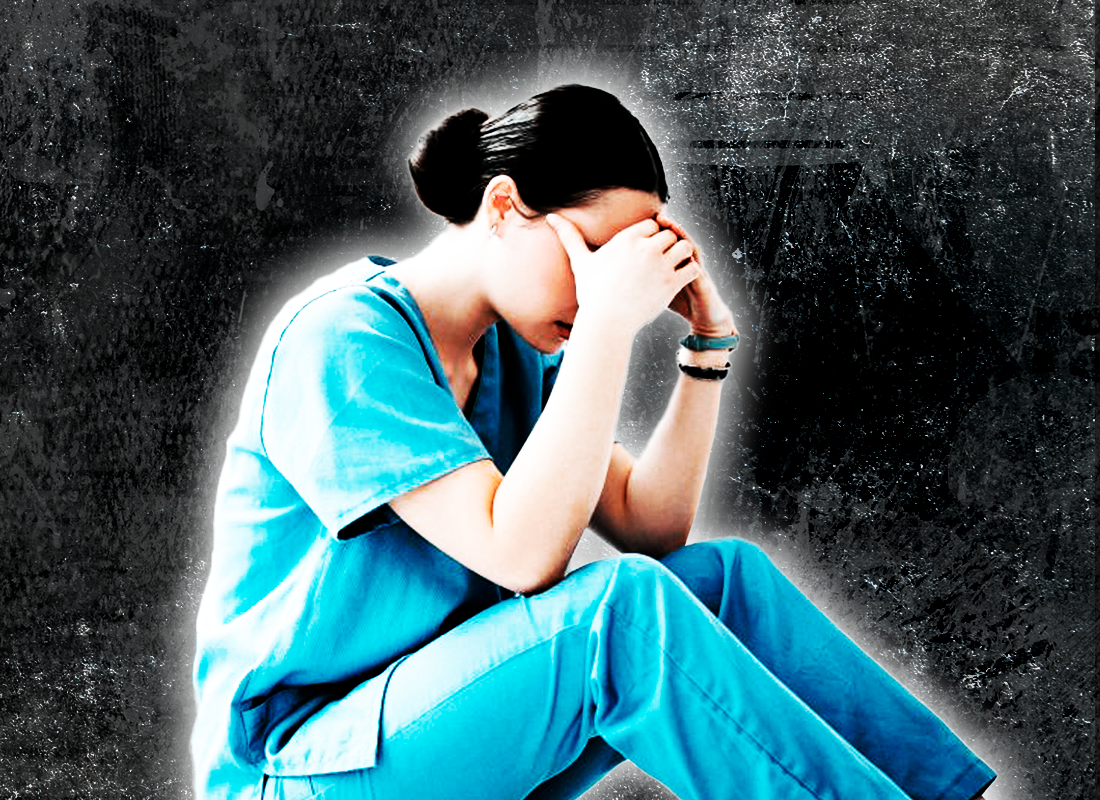 Enfermera aproblemada