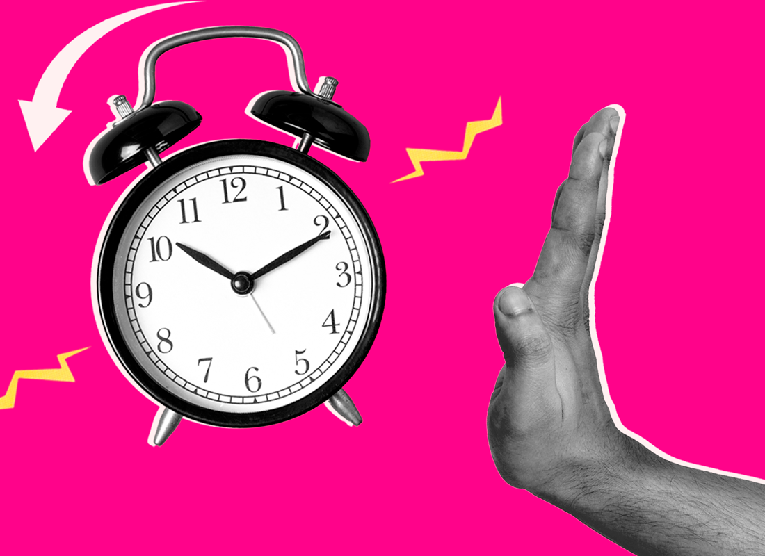 Foto de hora con una mano