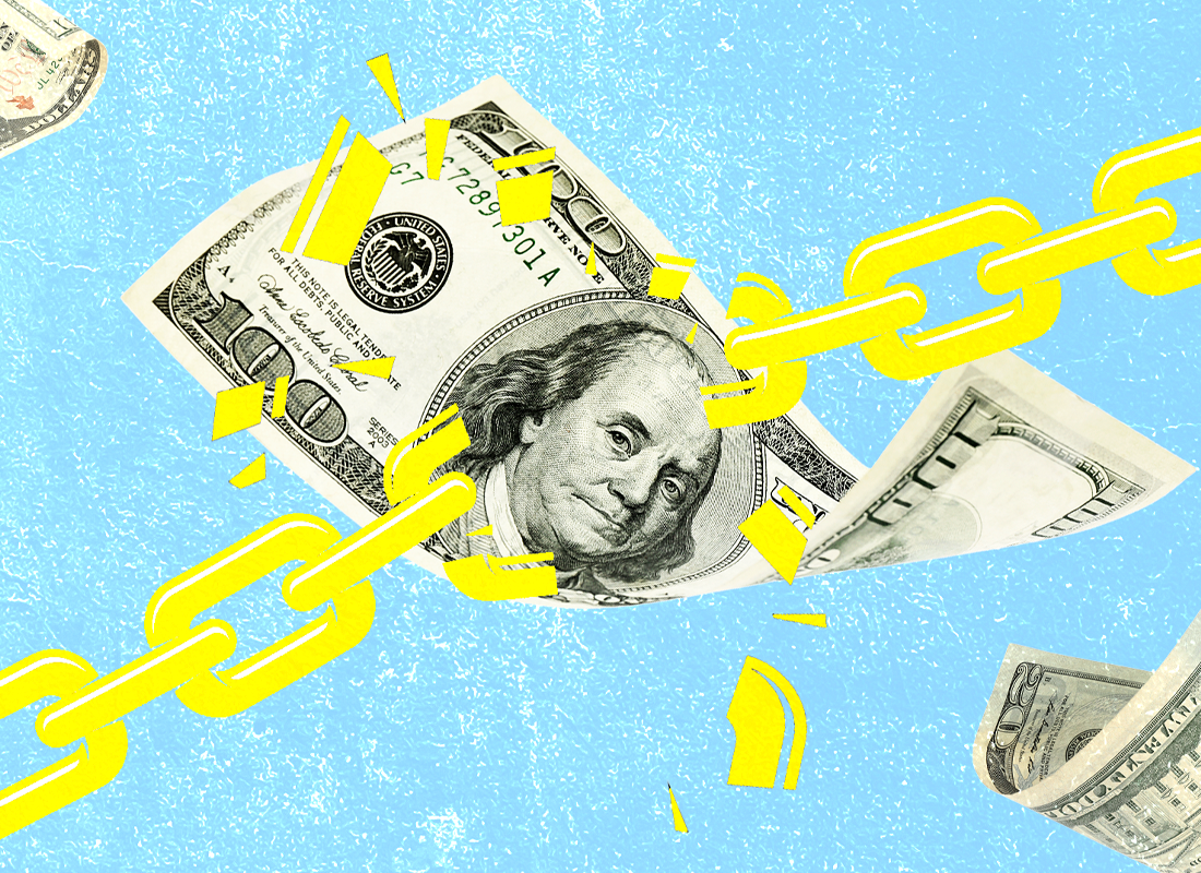 Imagen de billete y cadena