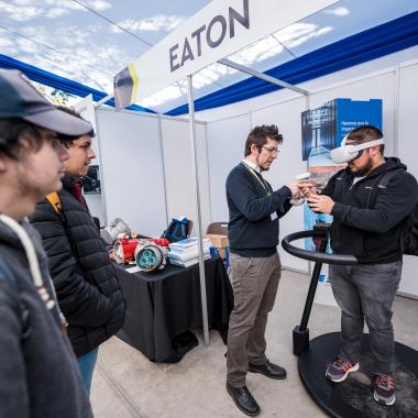 Exposición de uno de los stand