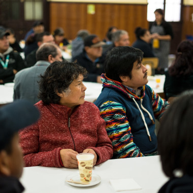 Trabajadoras y Trabajadores disfrutando del desayuno colectivo realizado en el Casino Central Usach