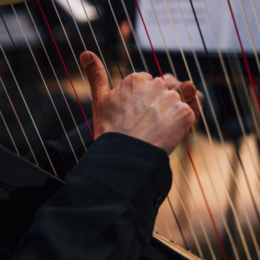 Músicos tocando instrumentos musicales