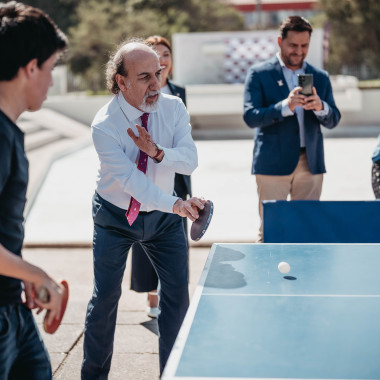 Partido de tenis de mesa