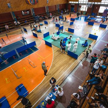 Panorámica del gimnasio USACH