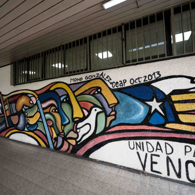 Foto de un mural en el Campus.