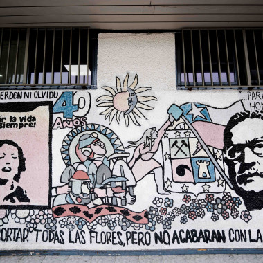 Foto de un mural en el Campus.