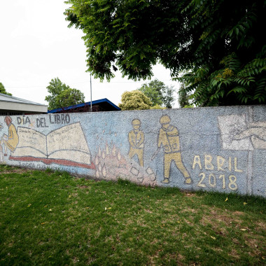 Foto de un mural en el Campus.