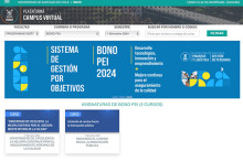 Captura de pantalla de la plataforma Campus Virtual