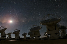 Radiotelescopios en el norte de Chile.