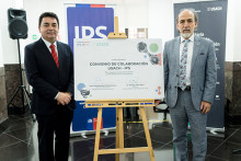 Rector Rodrigo Vidal y El director nacional del Instituto de Previsión Social, Juan José Cárcamo