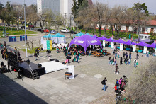 Imagen panorámica de la feria de exploración