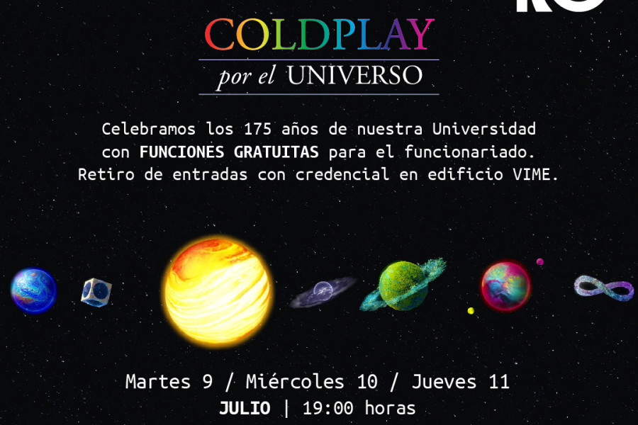 Invitación a la actividad con planetas y espacio.