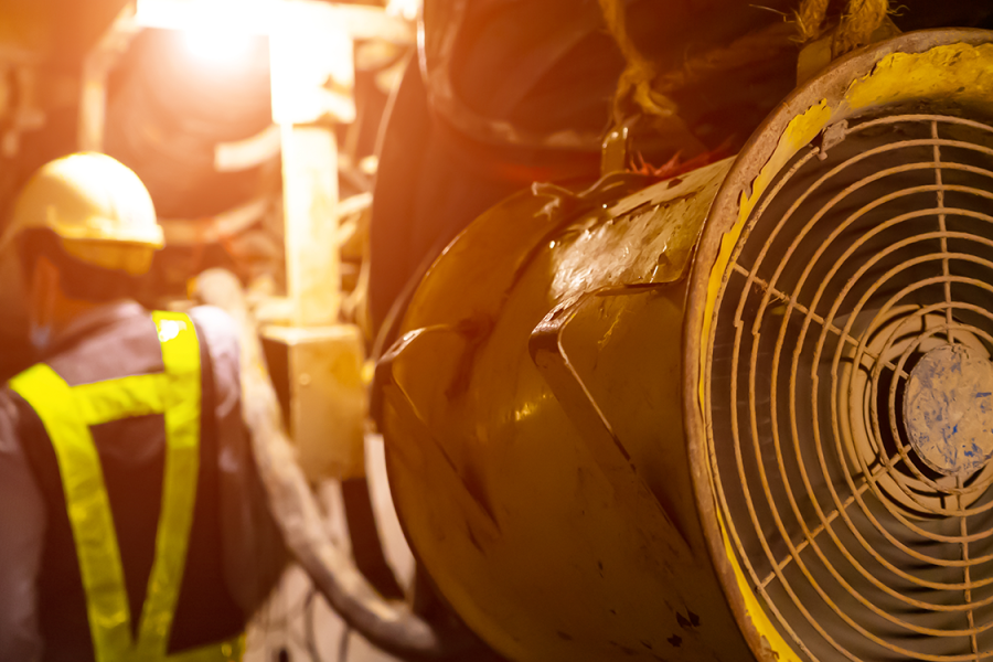 Ventiladores usados en la minería.