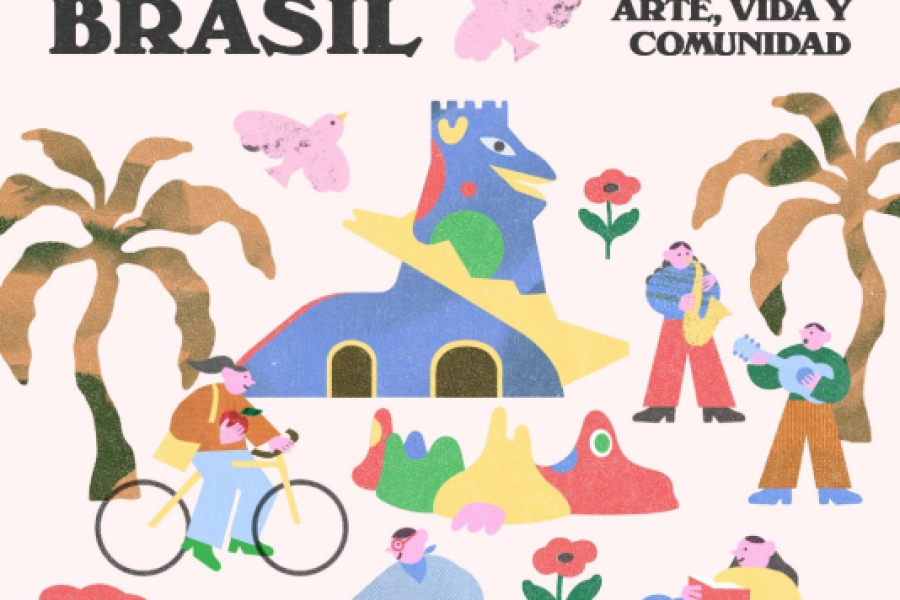 En la imagen aparece el afiche de la actividad con íconos reconocibles del barrio