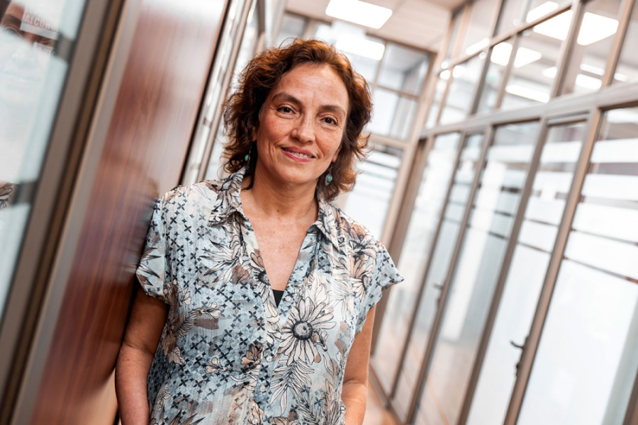 En la fotografía aparece la académica de la Escuela de Psicología, Dra. Ana Vergara.