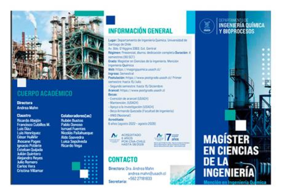 Magíster en Ciencias de la Ingeniería mención Ingeniería Química destaca por su experticia en innovación y excelencia