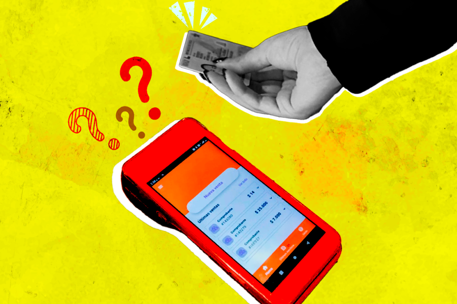 Carnet pagando en máquina