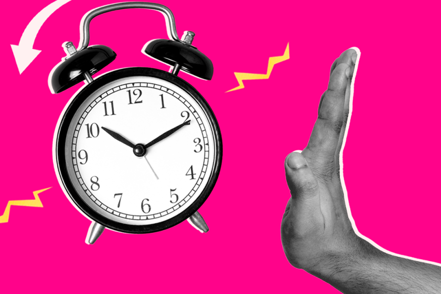 Foto de hora con una mano