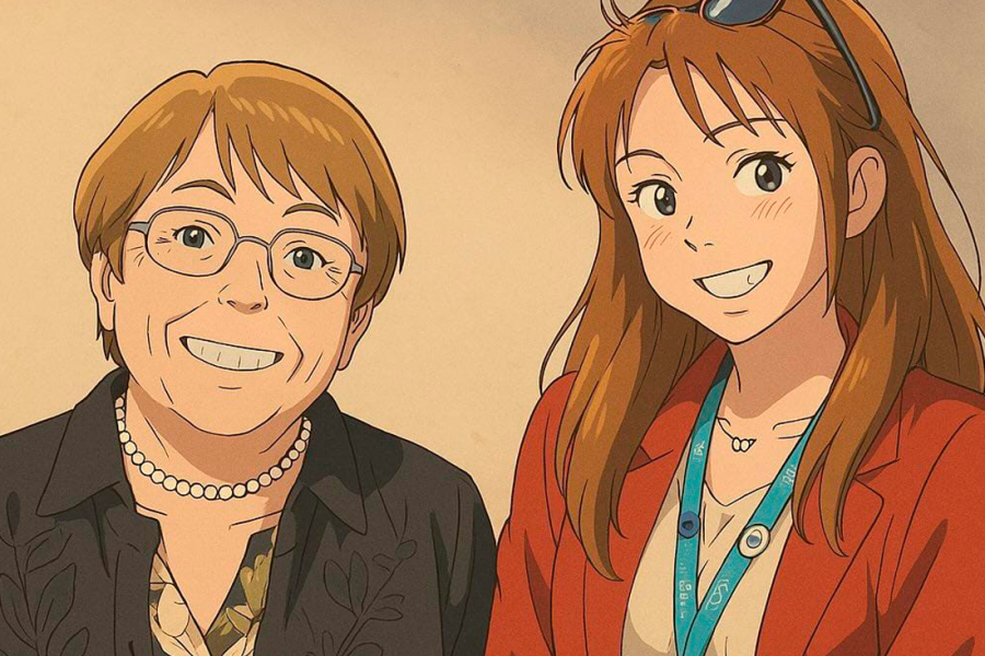 Foto de Michelle Bachelet en versión Ghibli 