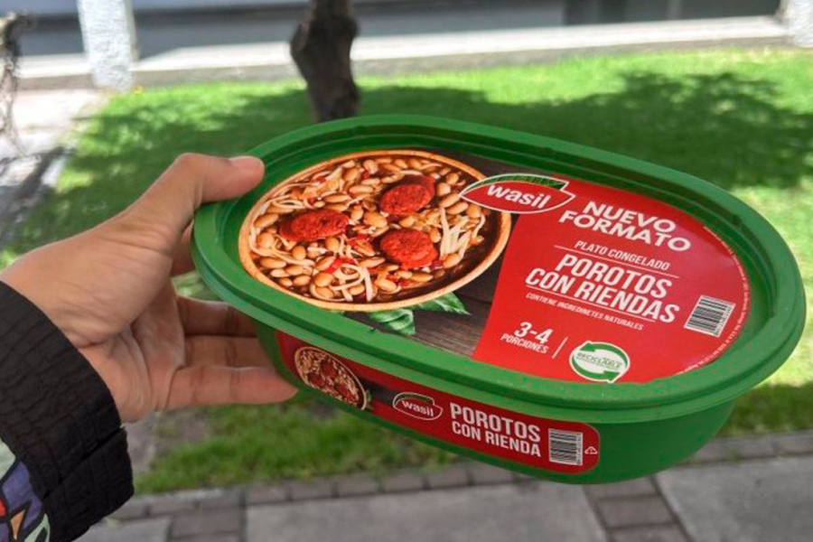 Casata con etiquetas de porotos.